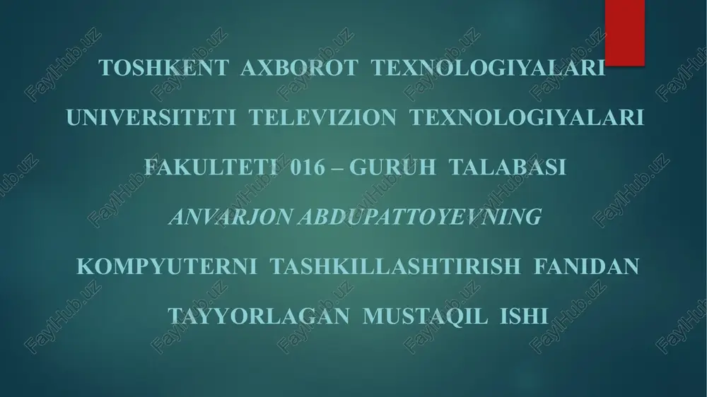 kompyuterda modellashtirish — PPTX