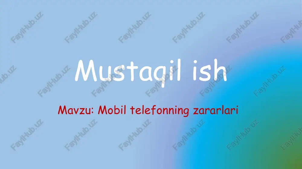 mustaqilish — PPTX