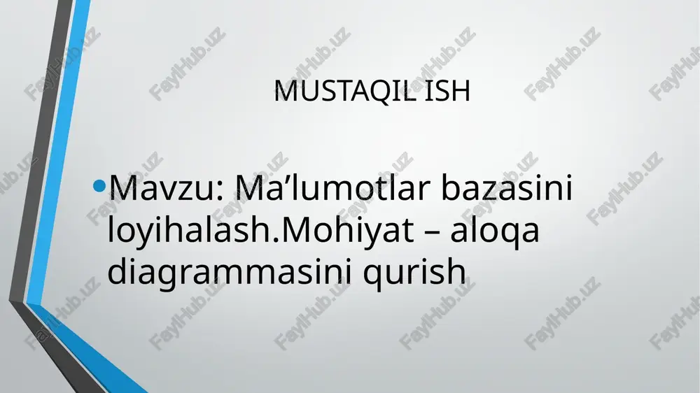 mustaqil ish — PPTX