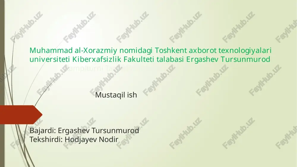 zamonaviy xotiraturlari va imkoniyatlari — PPTX