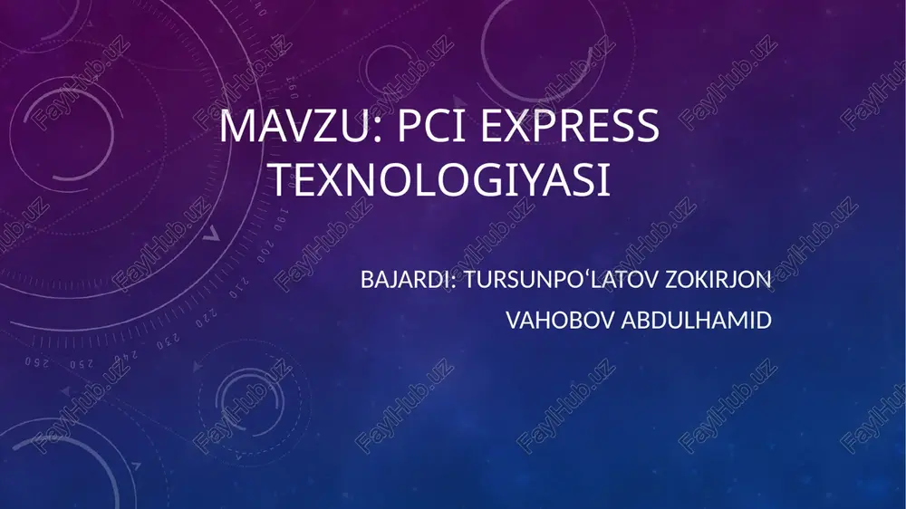pci express texnologiyasi — PPTX