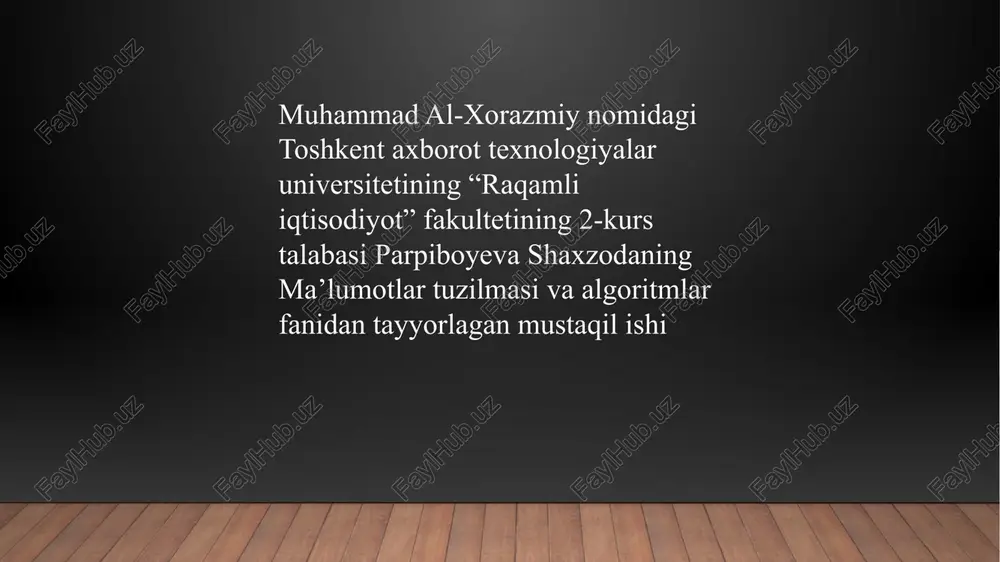 chiziqli va binar qidiruv usullarini tatbiq — PPTX