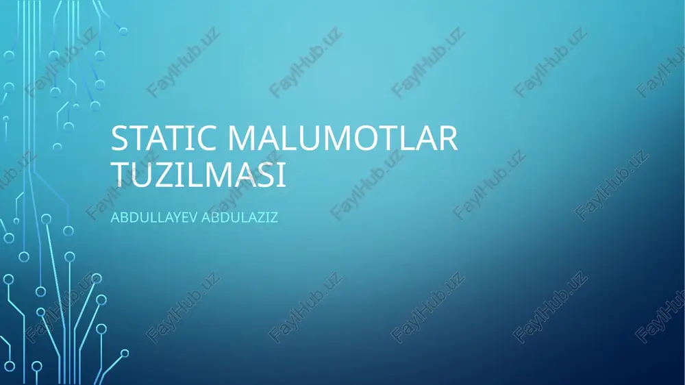 staticmalumotlartuzilmasi — PPTX