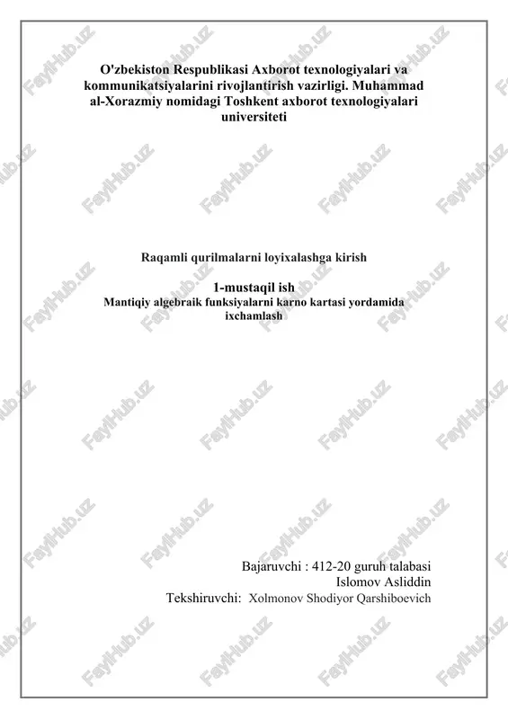 raqamli qurilmalarni loyixalashga kirish — DOCX