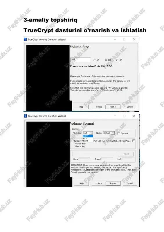 truecrypt dasturini o’rnarish va ishlatish — DOCX