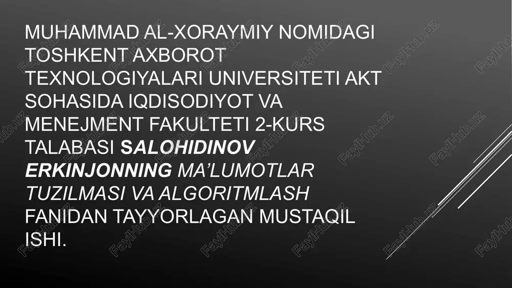 shablonlar standart kutubxonasining tuzilmasi — PPTX