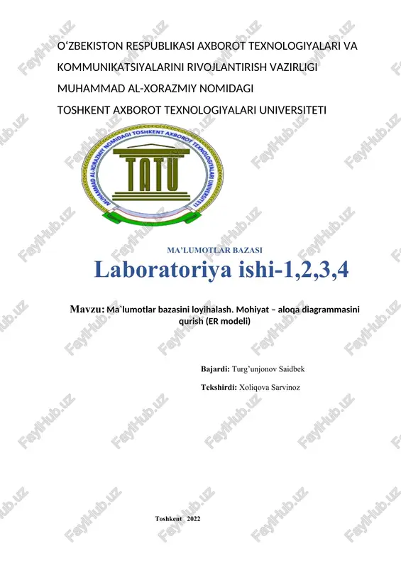 ma’lumotlar bazasi — DOCX