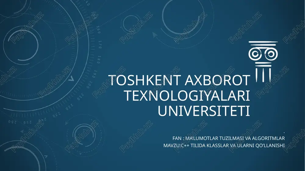 ma’lumotlar tuzilmasi va algoritmlar — PPTX