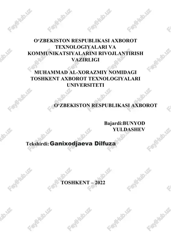 ro'yhat elementlari — DOCX