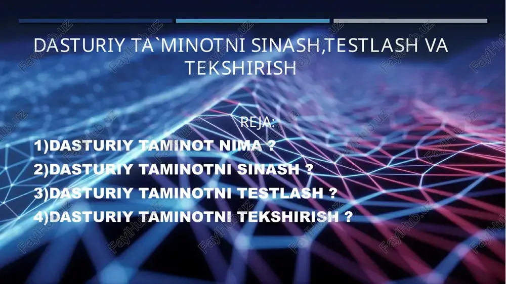 dasturiytaminot — PPTX