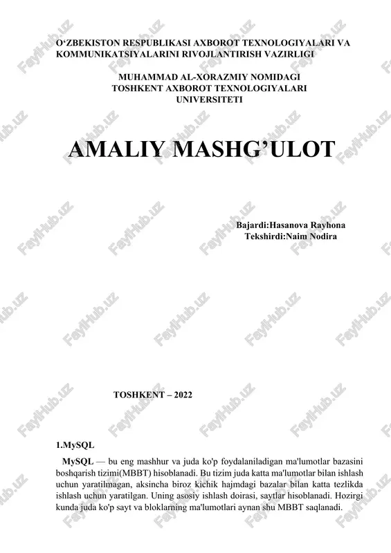mysql — DOCX