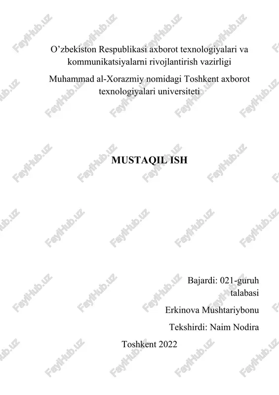 relyatsion ma'lumotlar ba'zasi loyihalash — DOCX