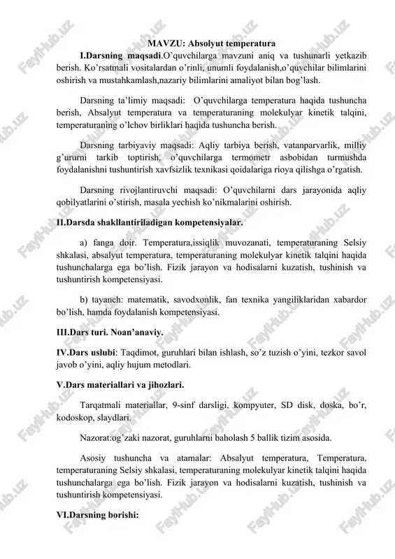 absolyut temperatura — DOCX