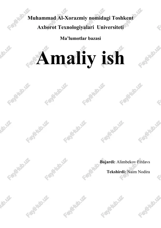 ma’lumotlar bazasi — DOCX