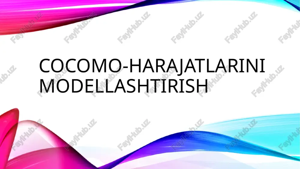 cocomo modeli — PPTX