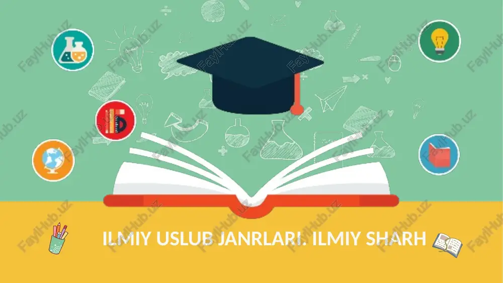 ilmiy uslub janrlari. ilmiy sharh — PPTX