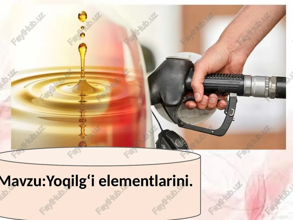 yoqilg‘i elementlari. — PPTX