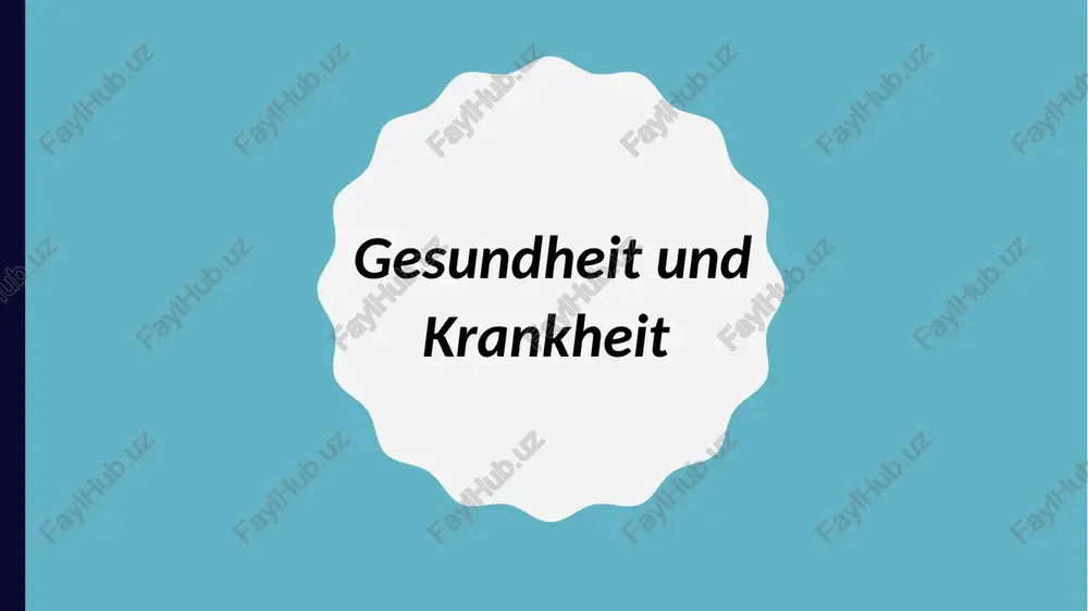 gesundheit und krankheit — PPTX
