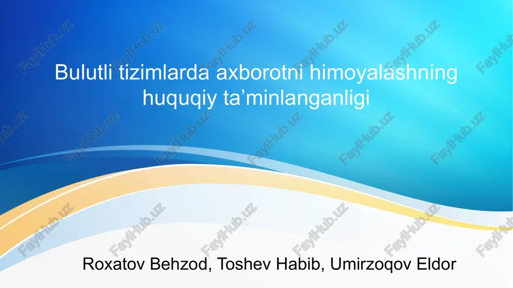 bulutli texnologiyalar — PPTX