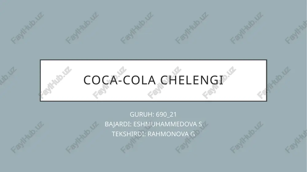coca-cola eko-poygasi — PPTX