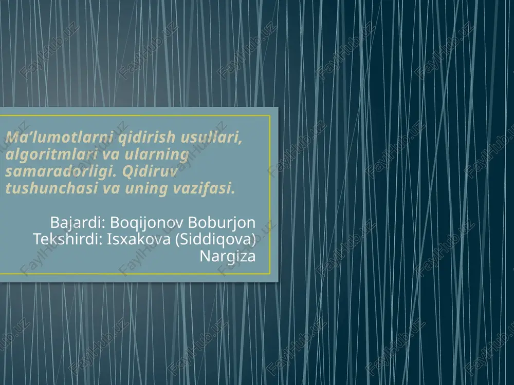 qidiruv tushunchasi — PPTX