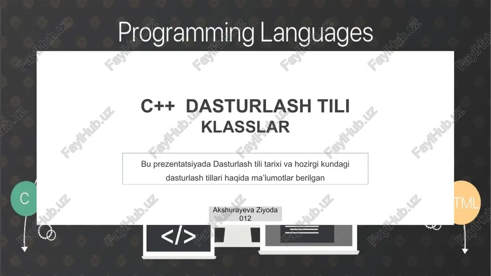 c++ dasturlash tili — PPTX
