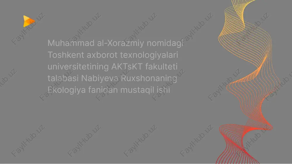 ekologik omillar — PPTX