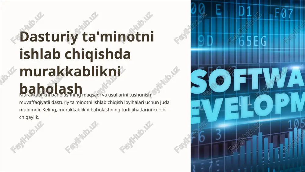 murakkablikni baholash — PPTX