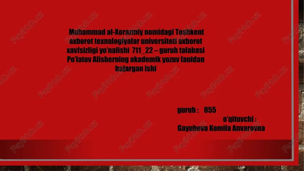 tezislarni yozish uslubiyoti — PPTX