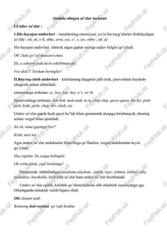 undov so'zlar — DOCX