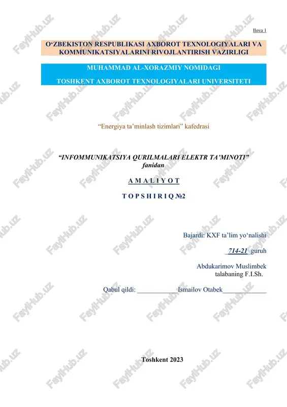 elektr ta’minoti tizimlari — DOCX