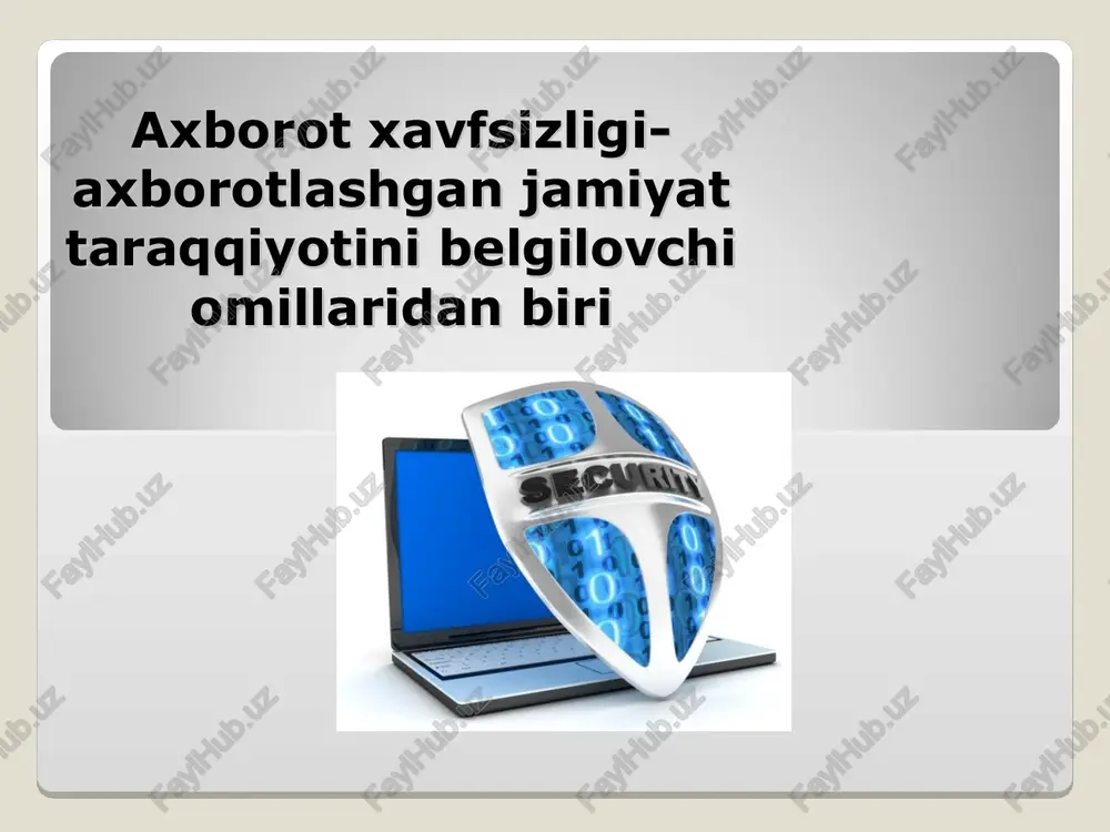 axborot xavfsizligi — PPT