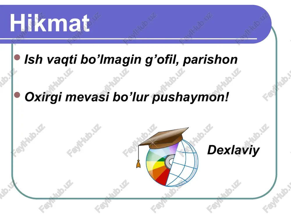 iqtisodiy informatika — PPT