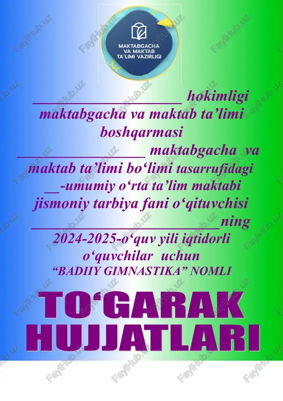badiiy gimnastika — DOC