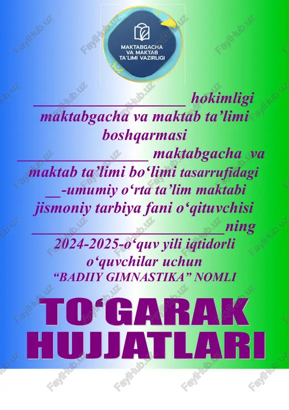 badiiy gimnastika — DOC