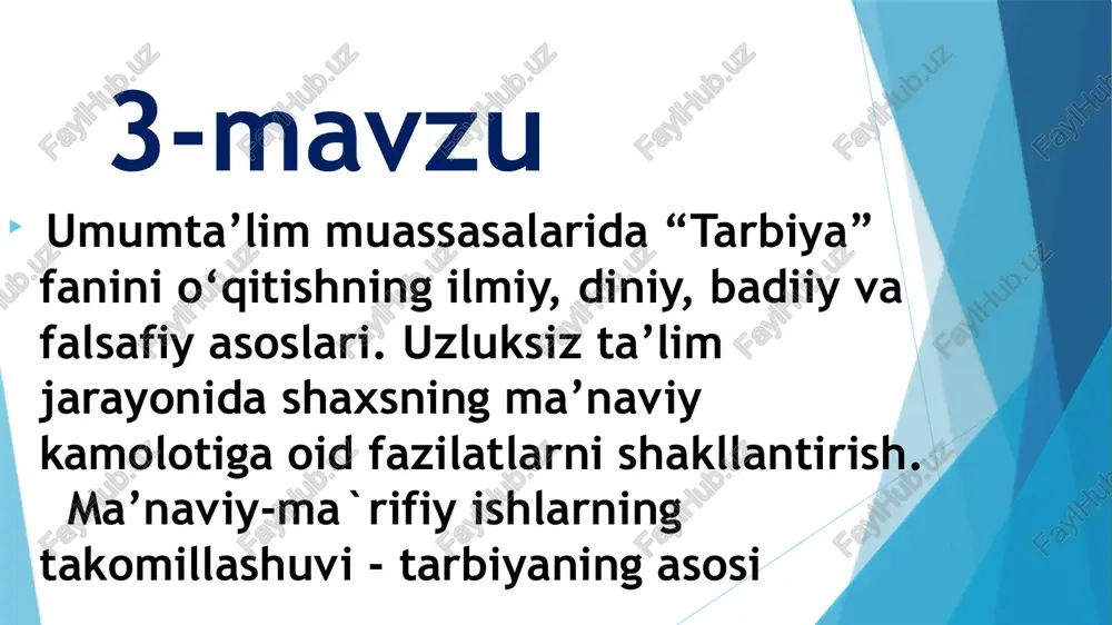 milliy tarbiya — PPTX