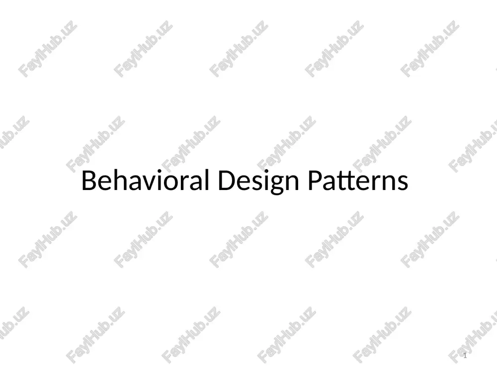 behavioral design patterns — PPTX