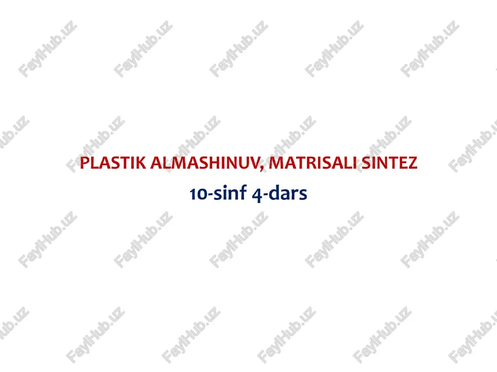 matrisali sintez — PPTX