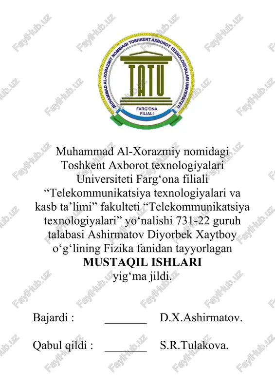 mustaqil ishlari — DOCX