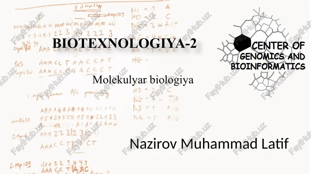 biotexnologiya-2 — PPTX