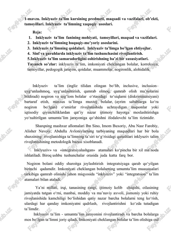 inklyuziv ta’lim — DOCX