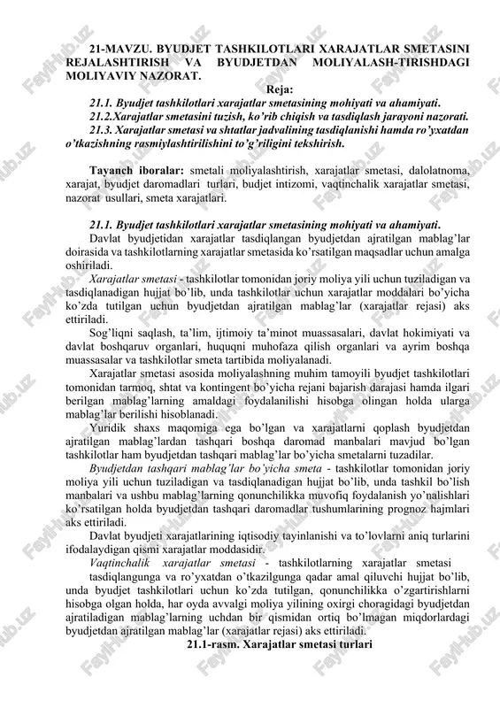 byudjet tashkilotlari xarajatlar smetasi — DOCX