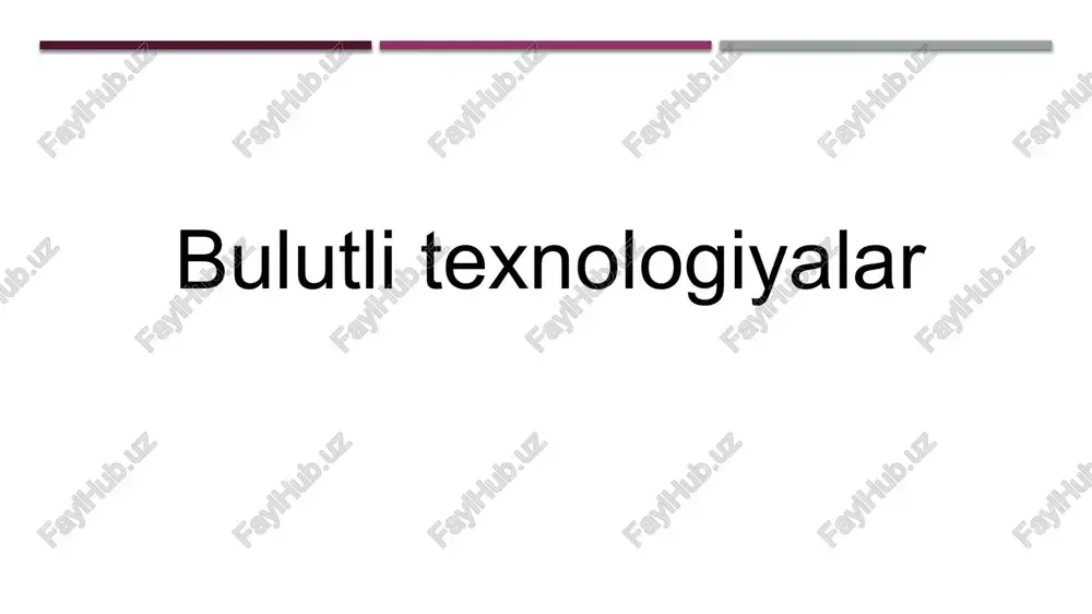 bulutlitexnologiyalar — PPTX