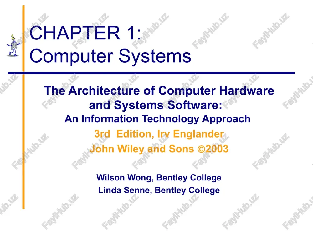 the architecture of computer hardware and systems software:an information technology approach — PPT