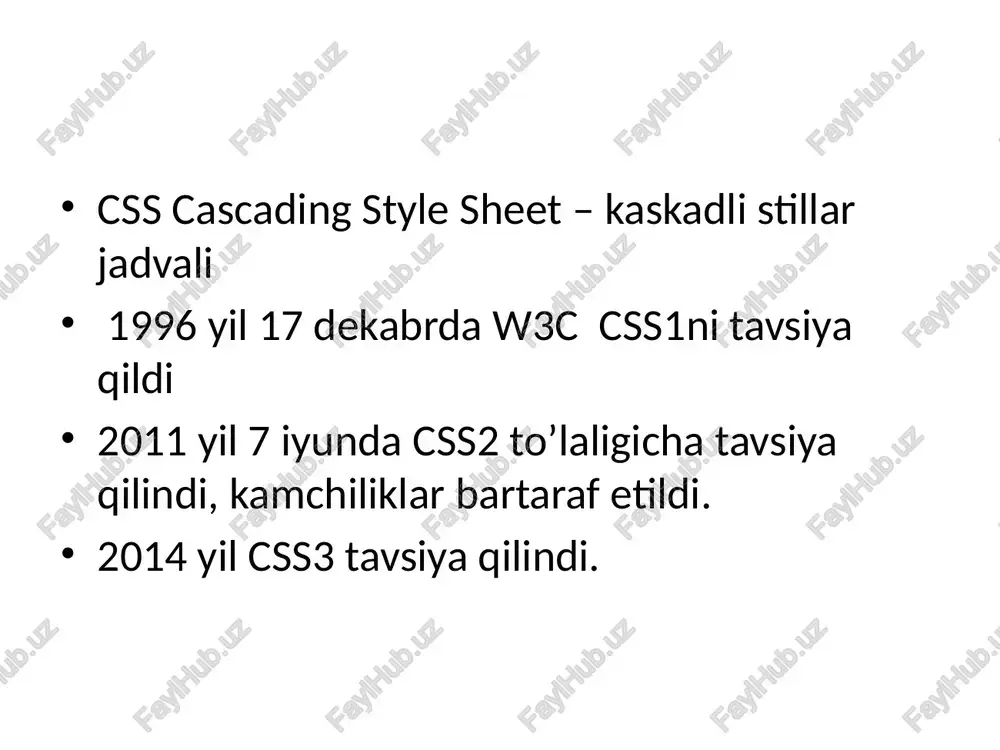 css cascading style sheet — PPTX