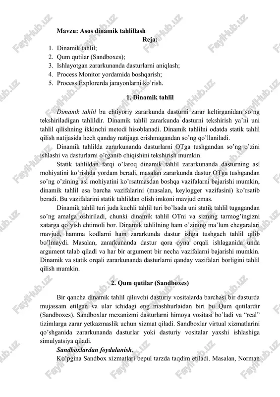 asos dinamik tahlillash — DOCX