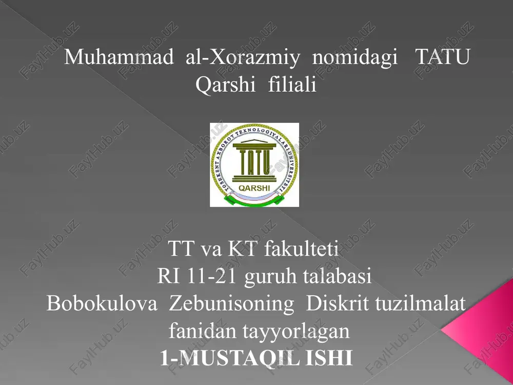 natural sonlar to'plamiga akslantirish prinsipi — PPTX