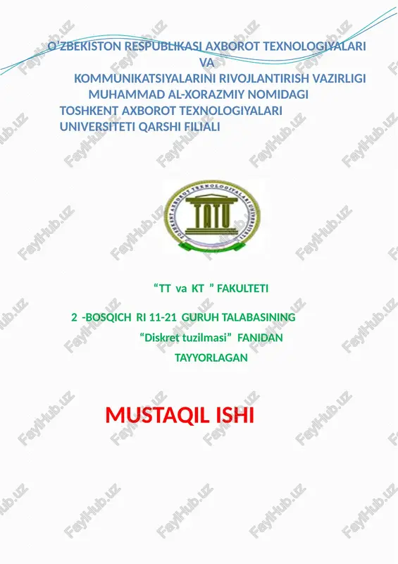 diskrett uzilmasi — PPTX