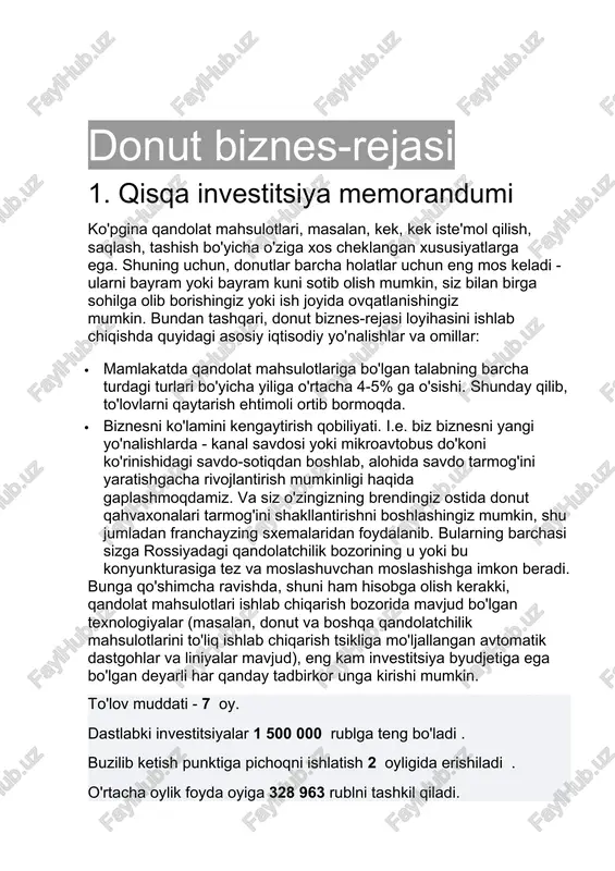 donut biznes-rejasi — DOCX