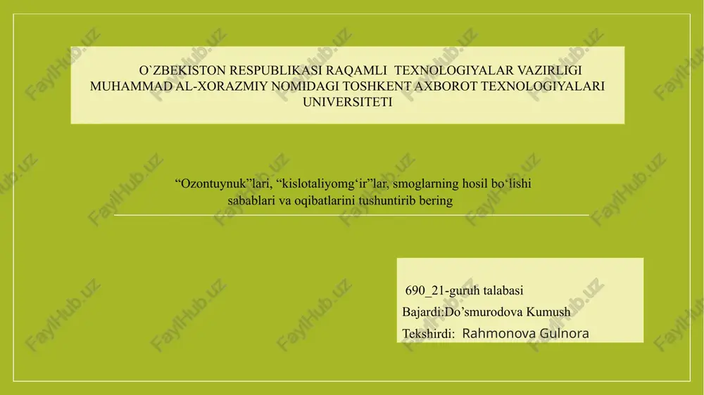 ozonqatlamiy emirilishi — PPTX